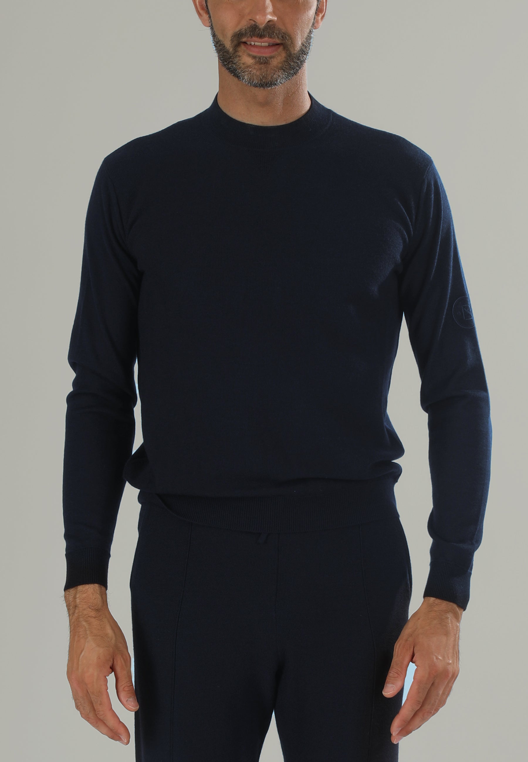 1884 Felpa in maglia uomo blu