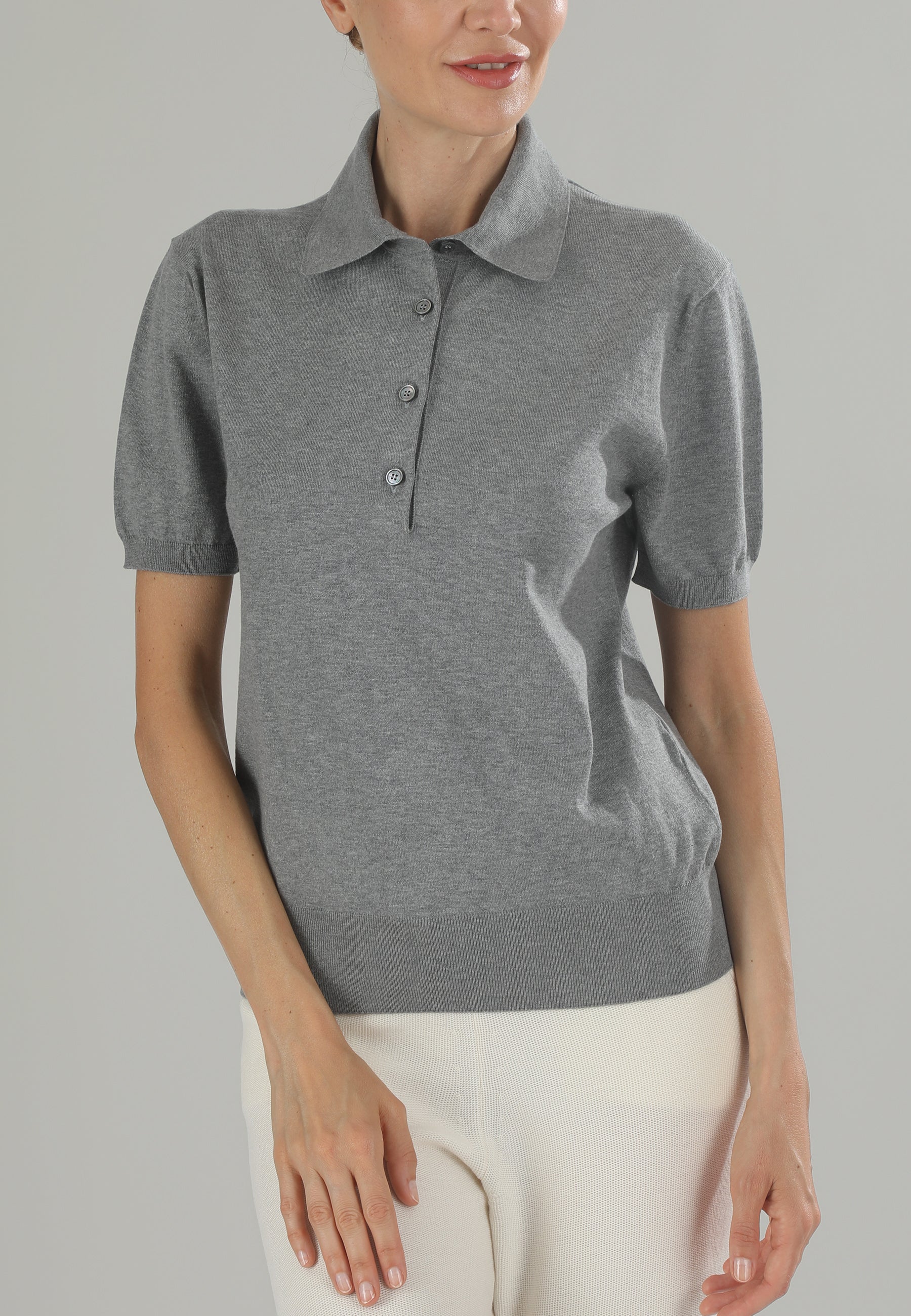 BRERA Polo maglia donna grigio
