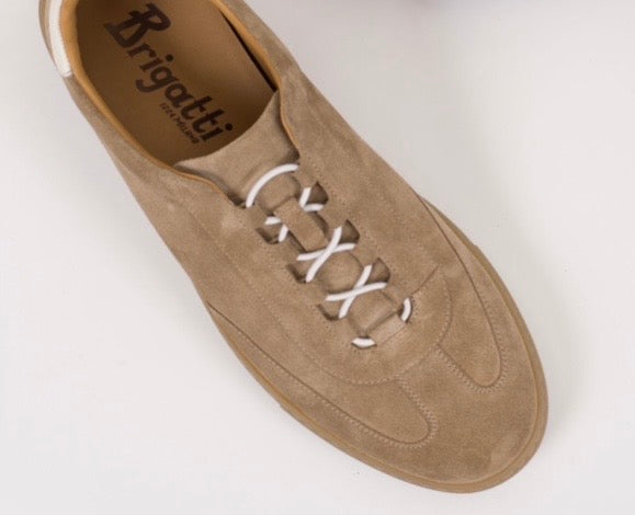 "TENNIS 1884" Sneaker donna in camoscio sabbia