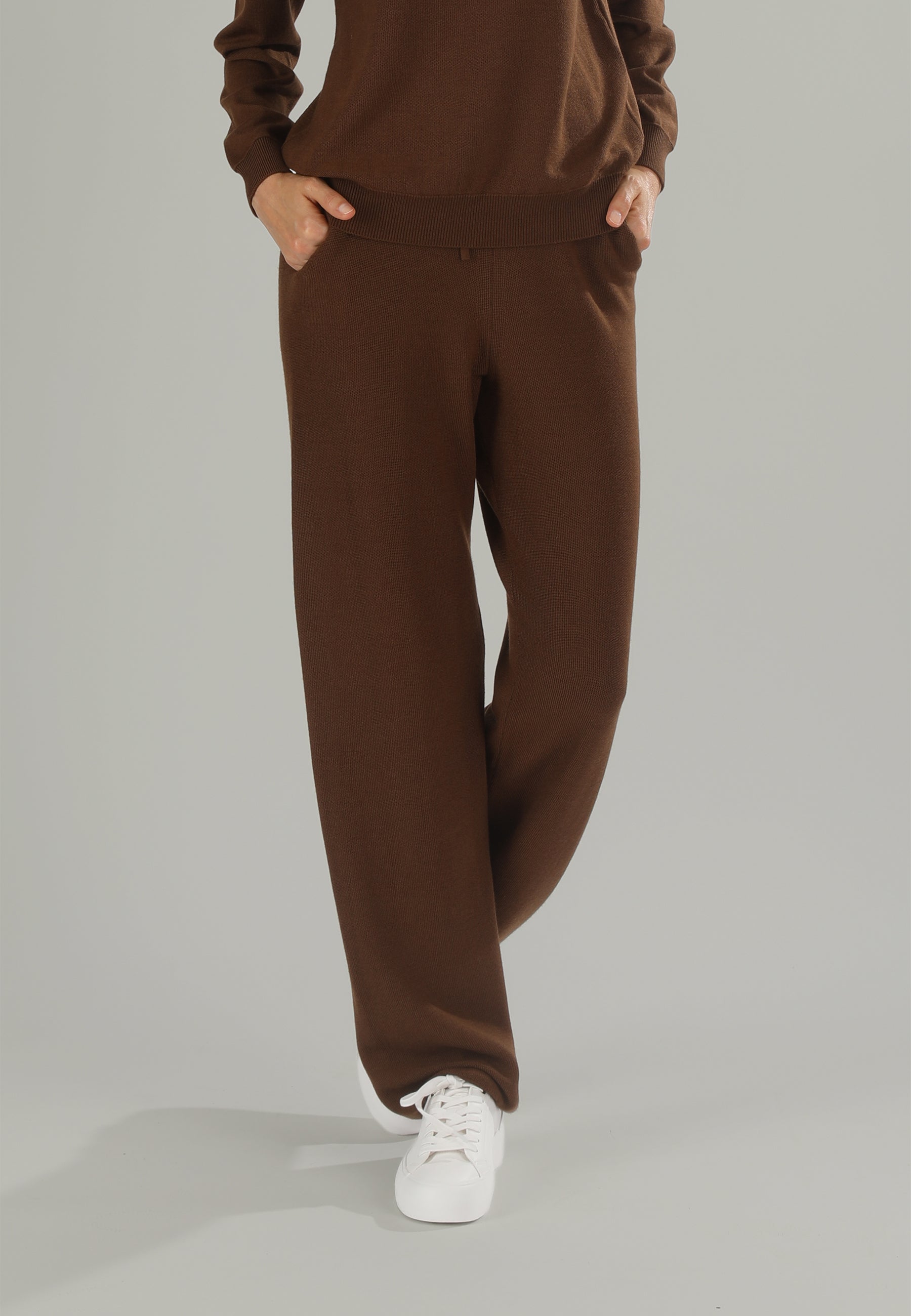 1884 Jogger in maglia donna mogano