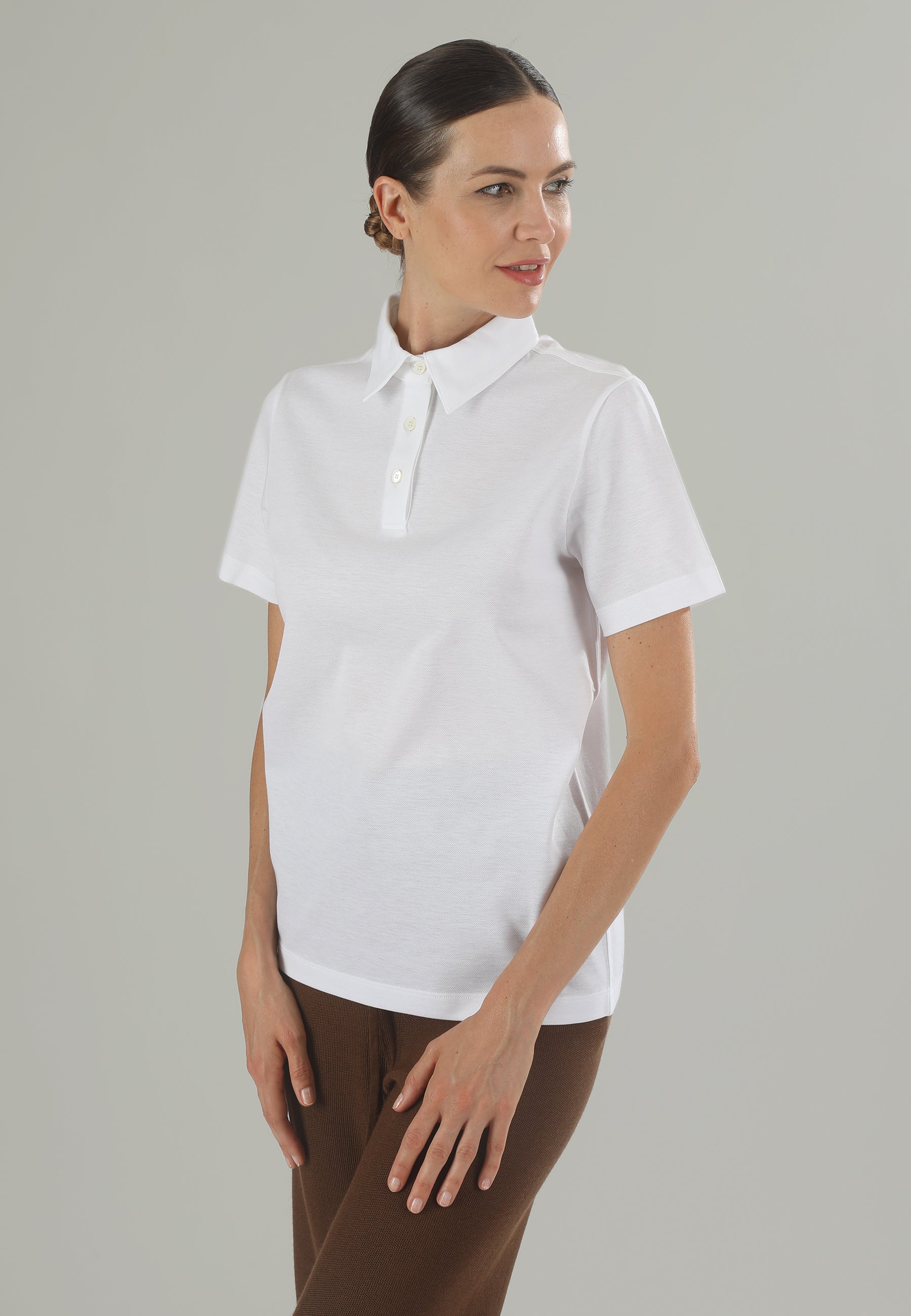 Polo Piquet donna bianca