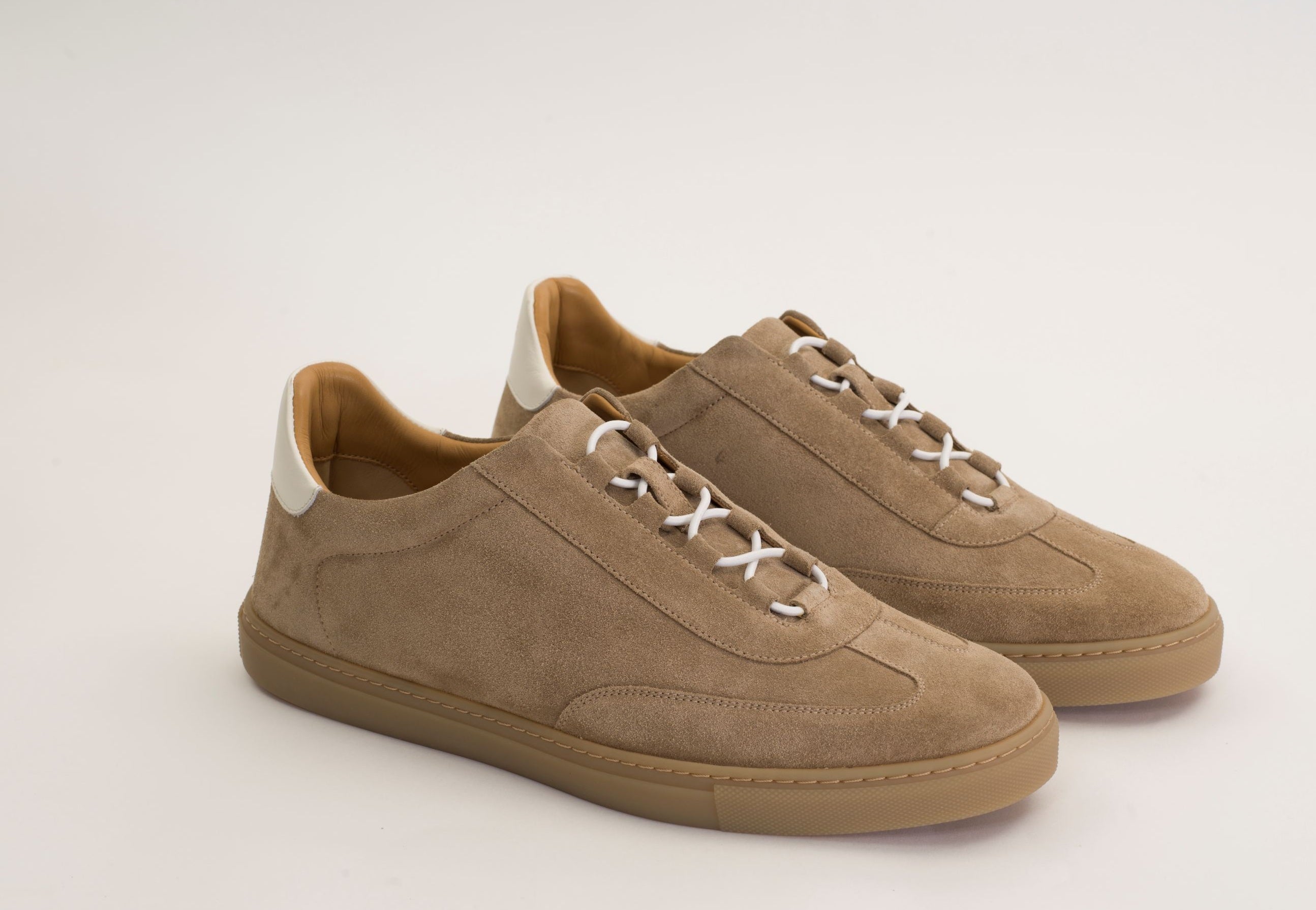 "TENNIS 1884" Sneaker donna in camoscio sabbia