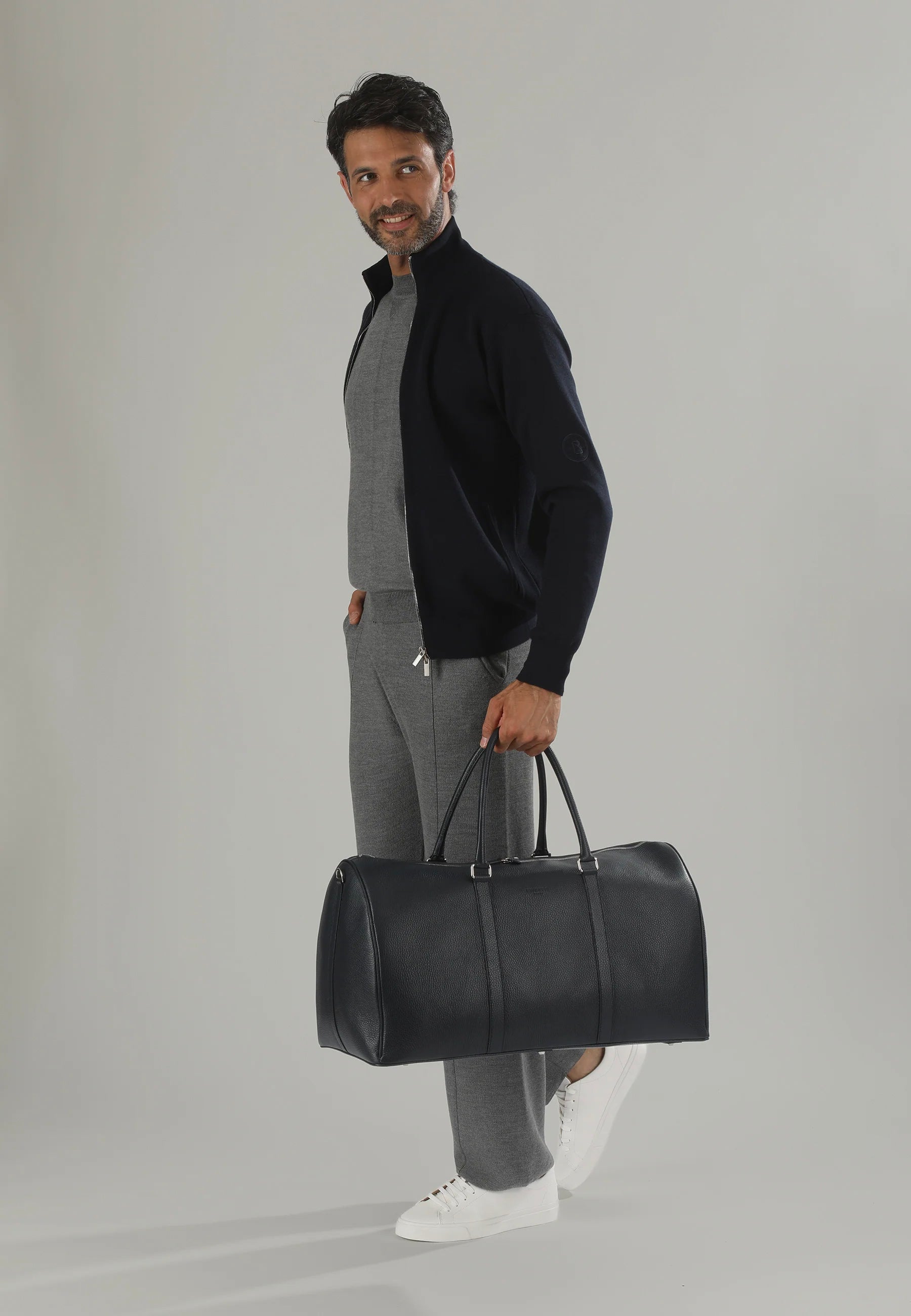 1884 Bomber zip uomo blu