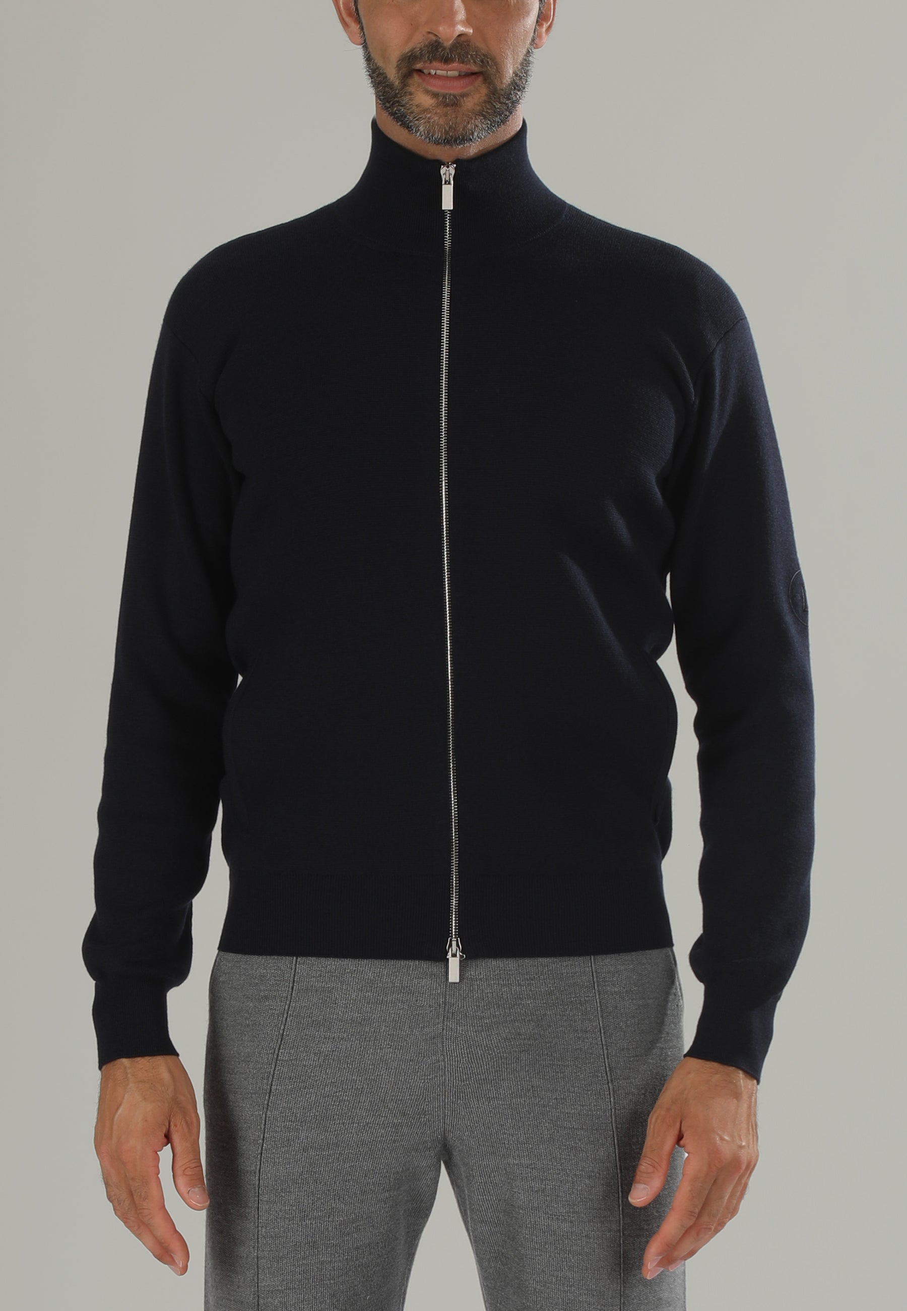 1884 Bomber zip uomo blu