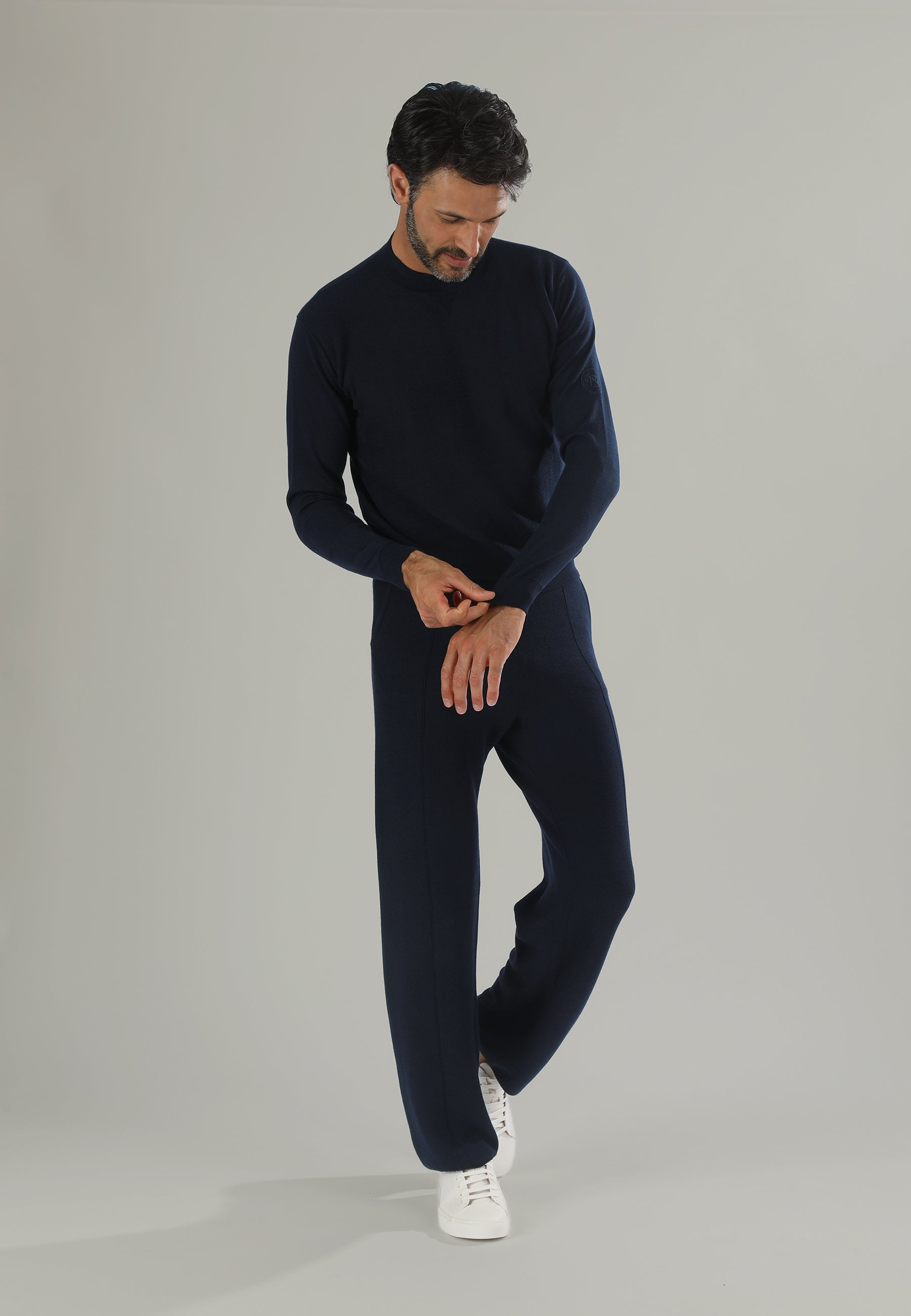 1884 Felpa in maglia uomo blu