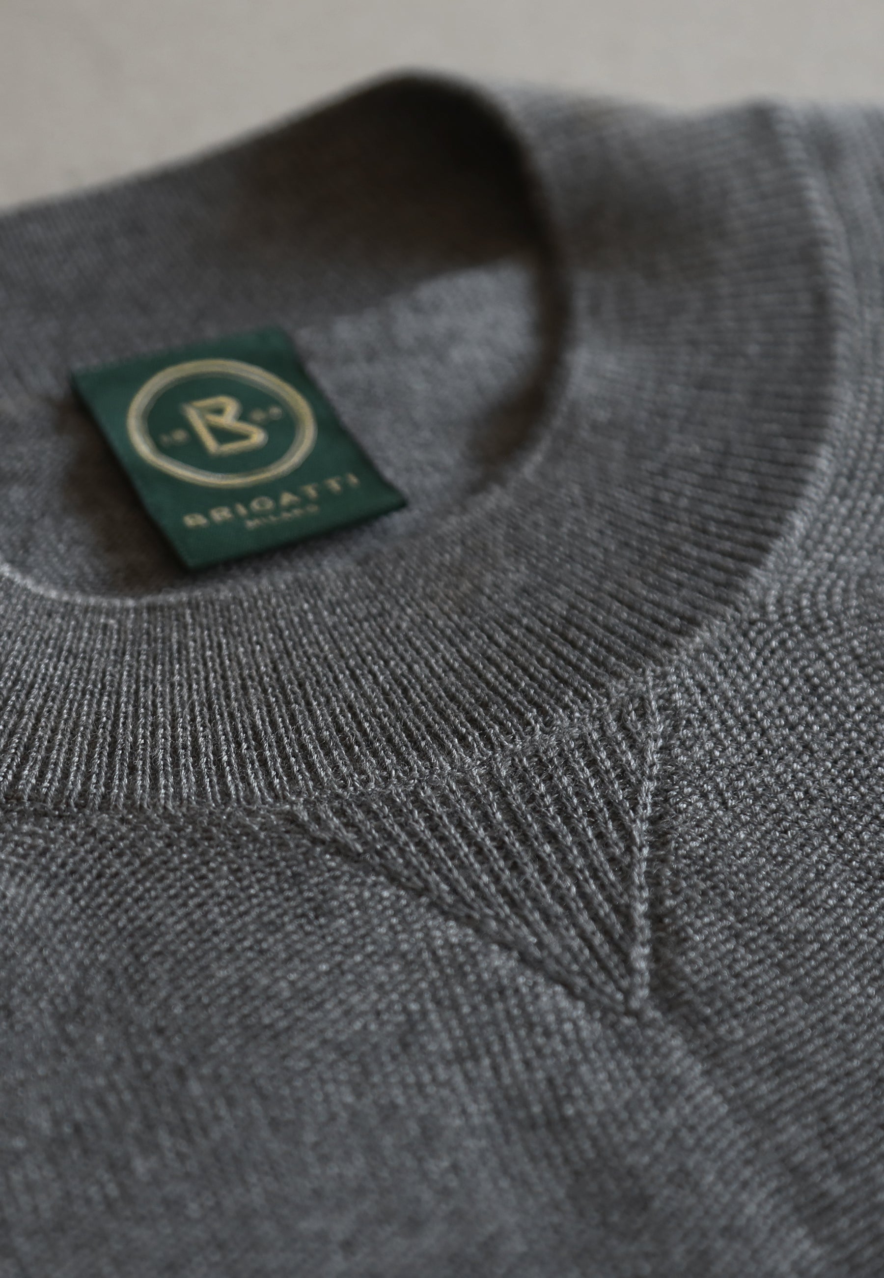 1884 Felpa in maglia uomo fumo