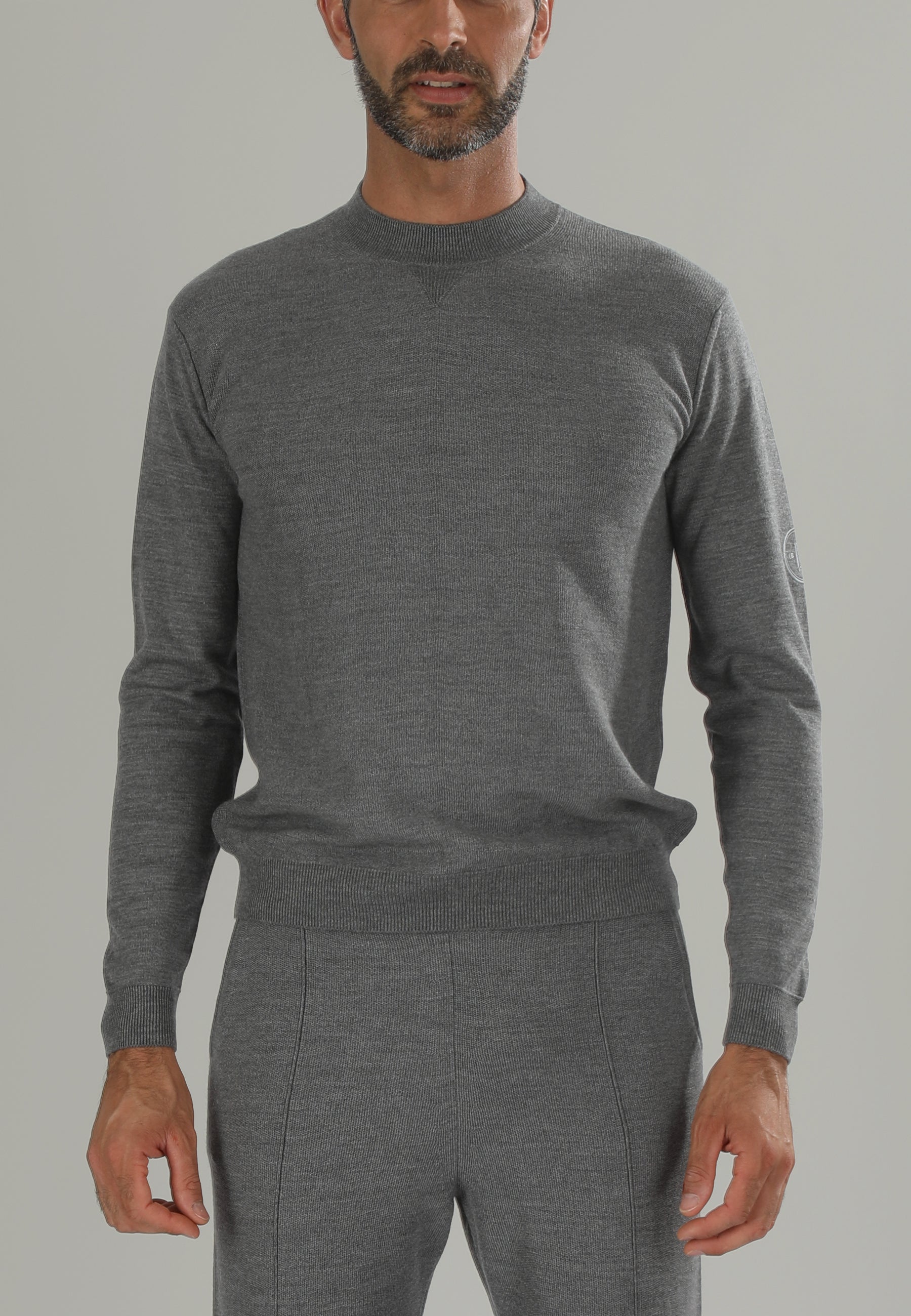 1884 Felpa in maglia uomo fumo