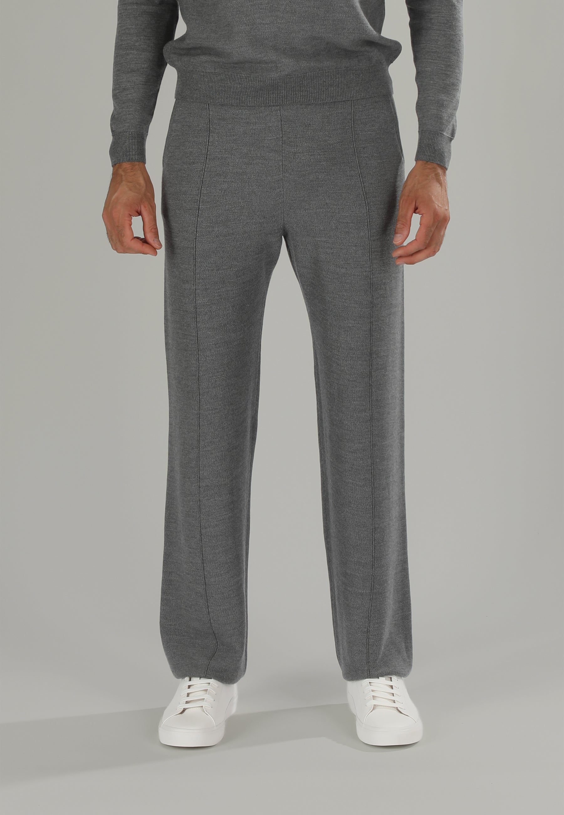 1884 Jogger in maglia uomo fumo