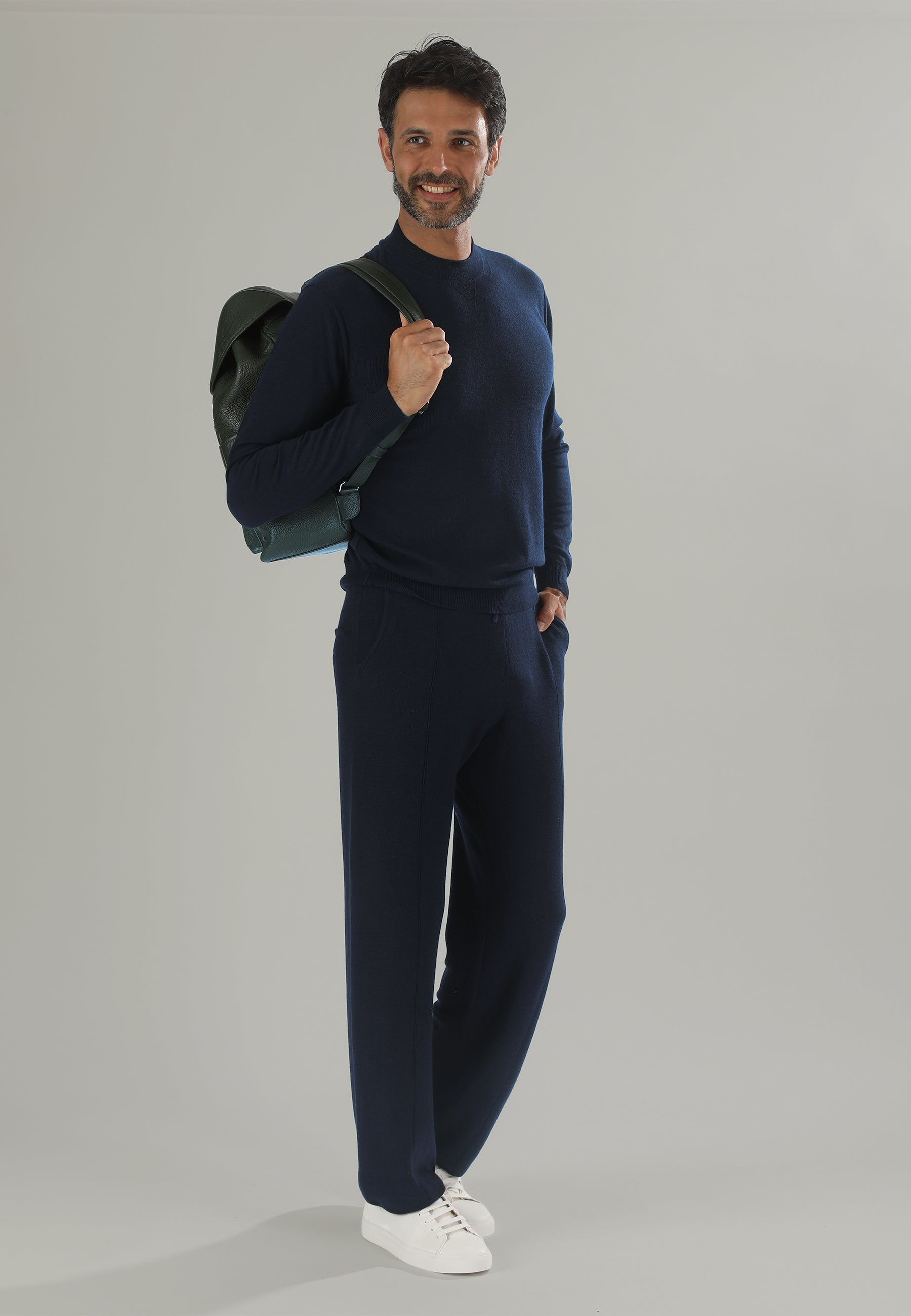 1884 Jogger in maglia uomo blu