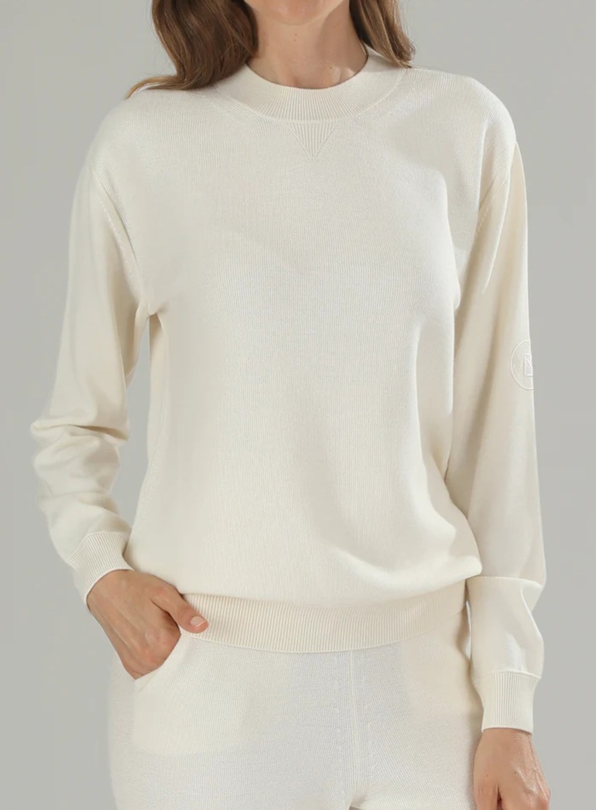 1884 Knitted Sweater woman ecru