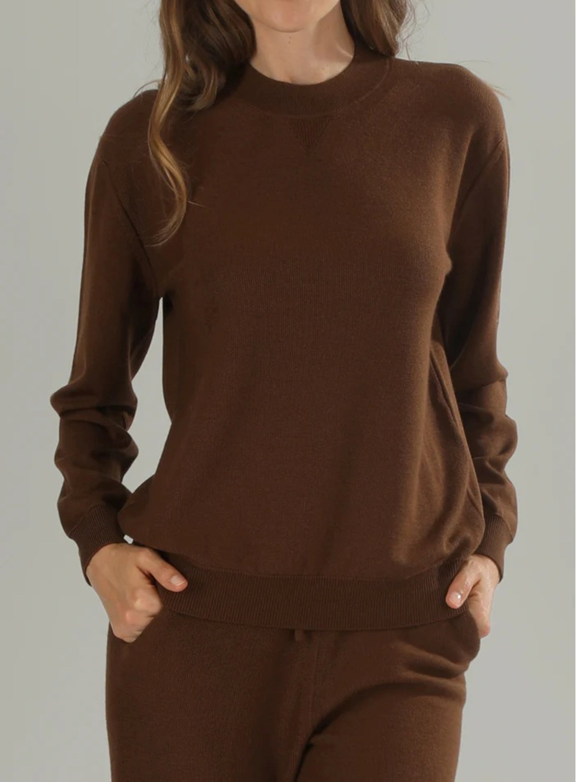 1884 Knitted Sweater woman mahogany