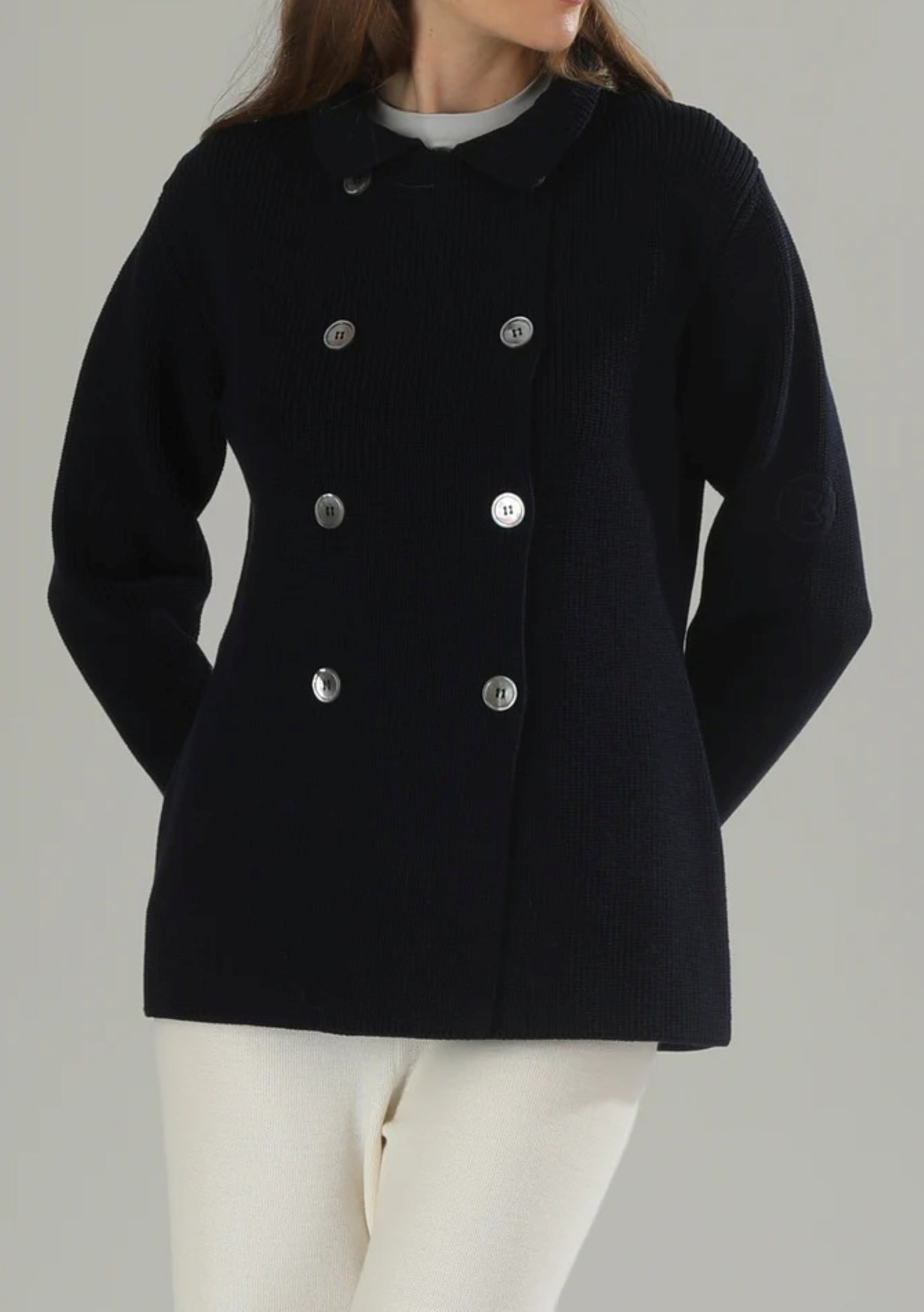 Double-breasted Jacket woman blue