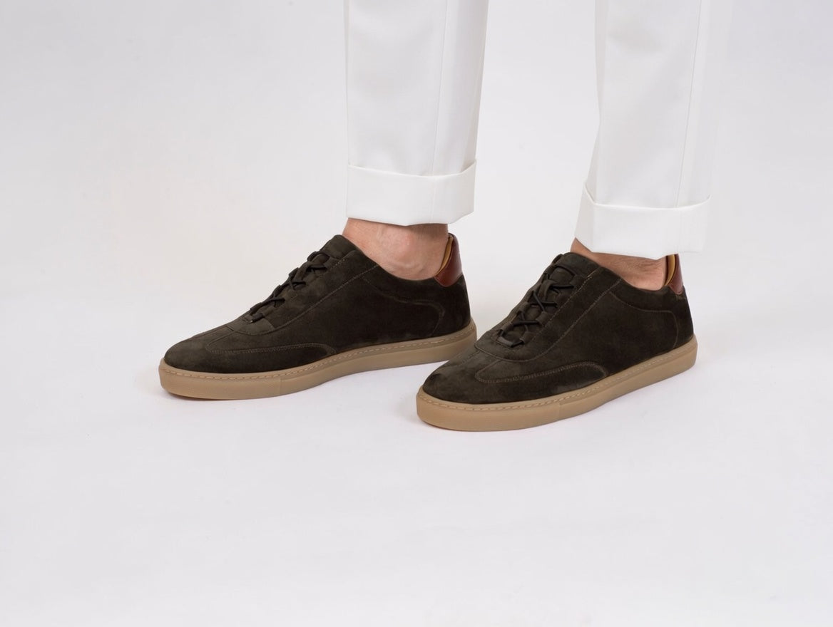 "TENNIS 1884" Slip-on sneakers color green