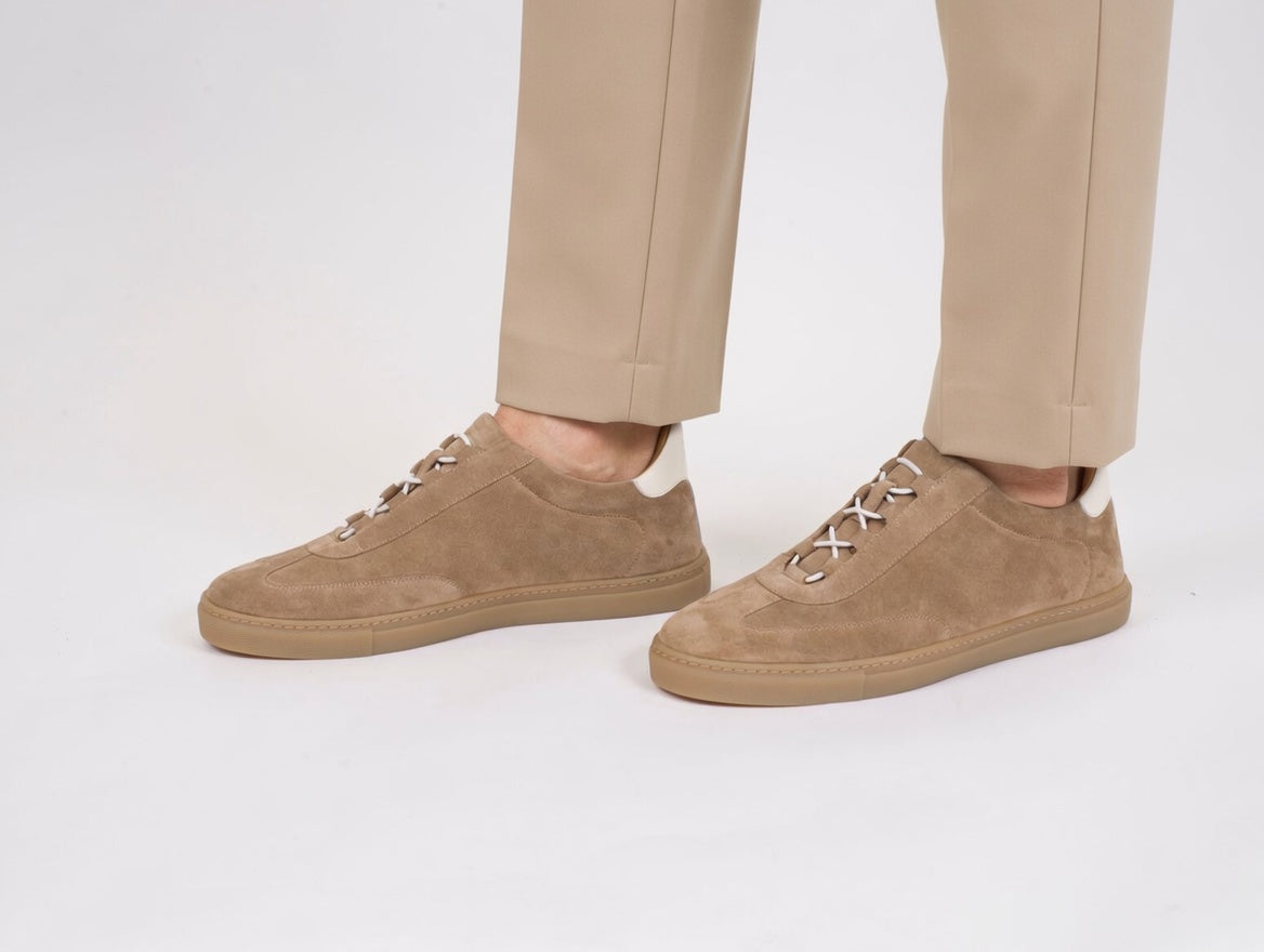 "TENNIS 1884" Slip-on sneakers color sand