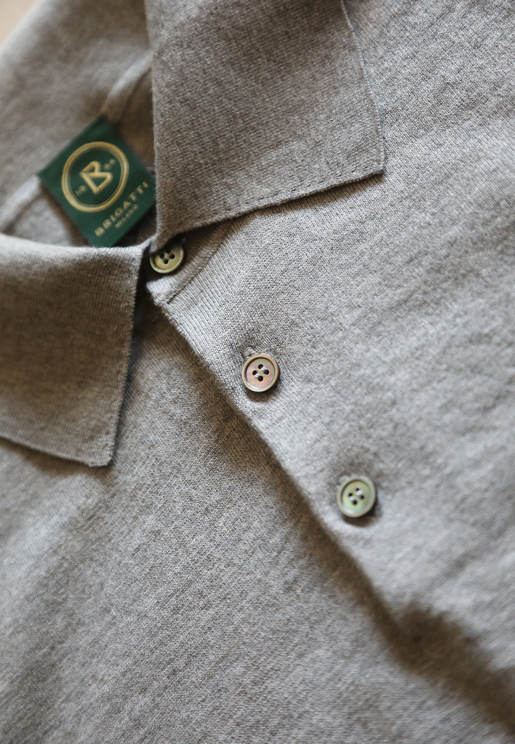 BRERA Polo maglia uomo grigio