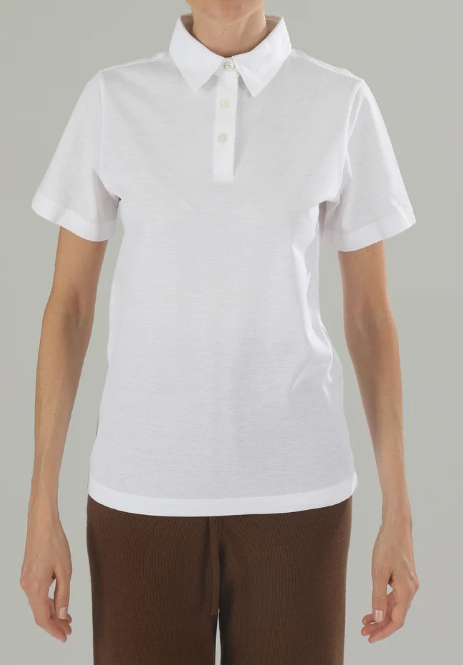 Piquet Cotton Polo woman white