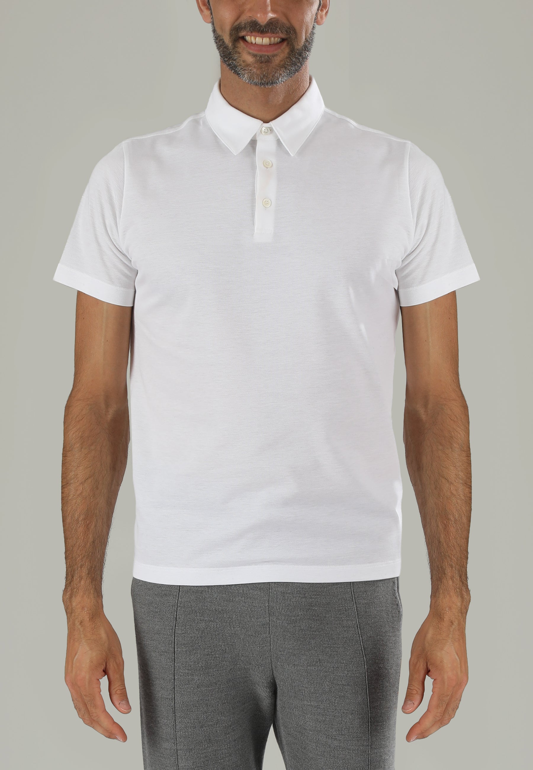 Polo Piquet uomo bianca