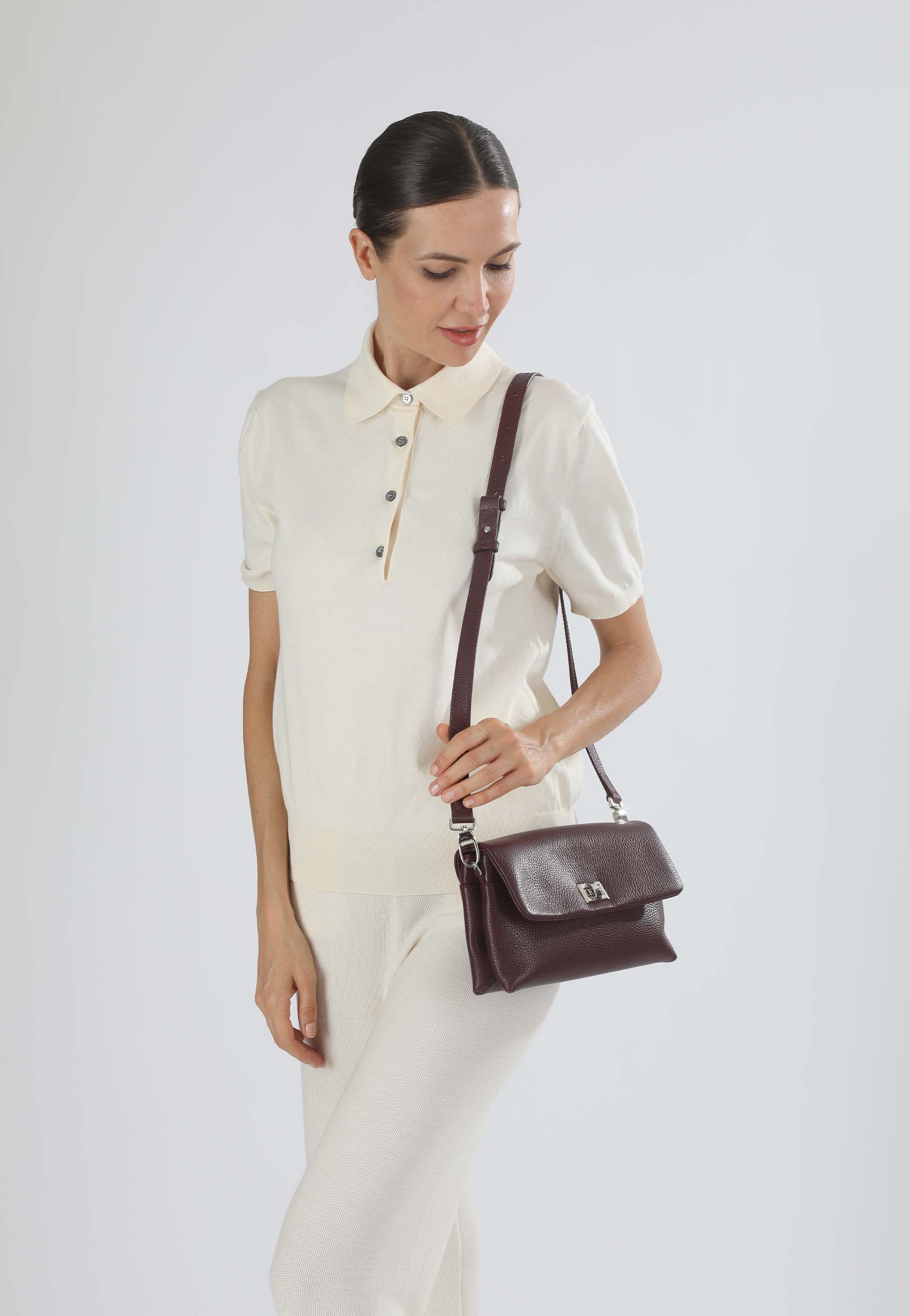 BRERA Polo maglia donna ecrù