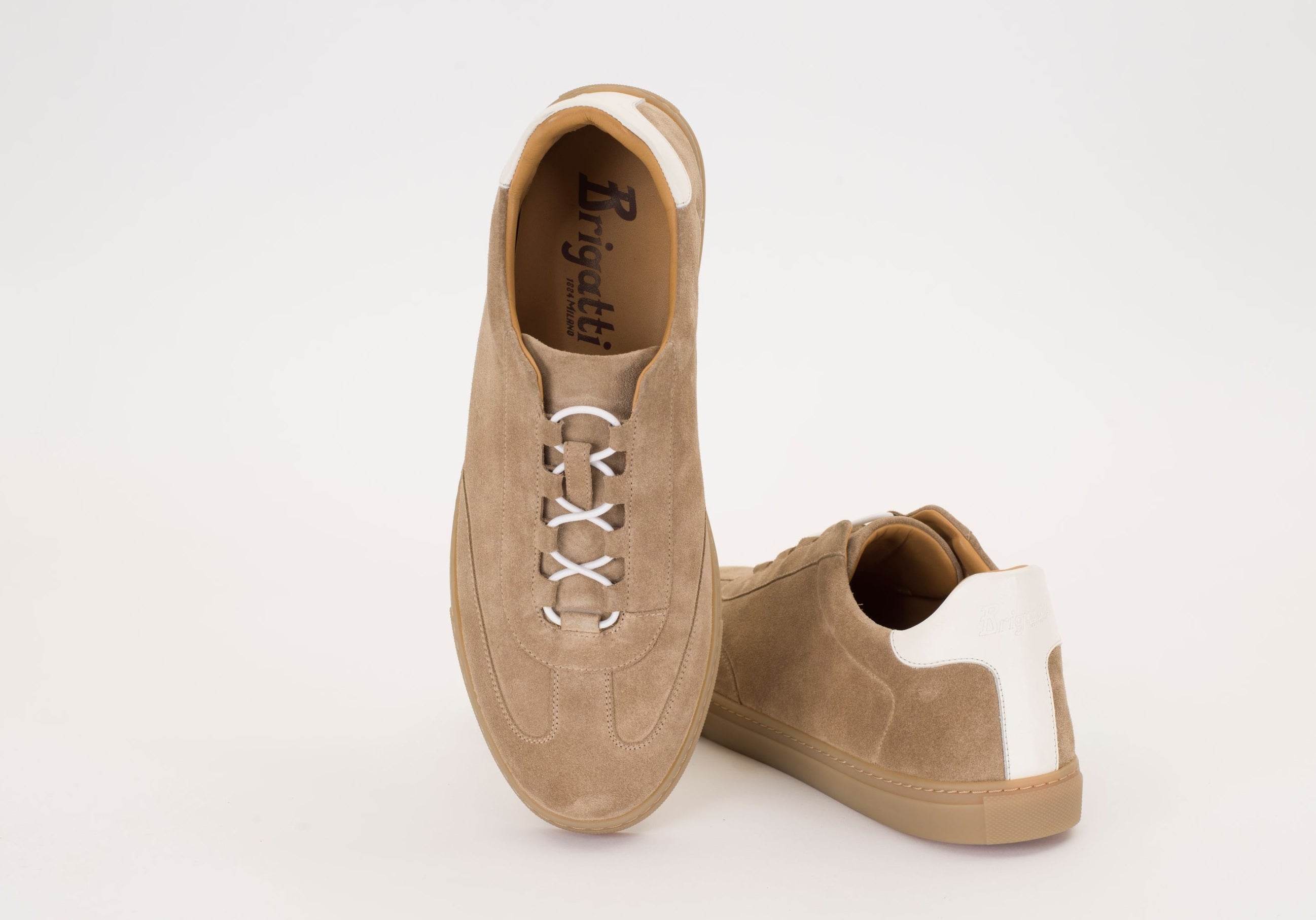 "TENNIS 1884" Sneaker donna in camoscio sabbia